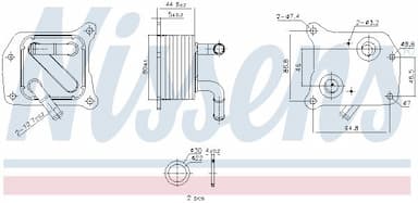 Eļļas radiators, Motoreļļa NISSENS 91519 1