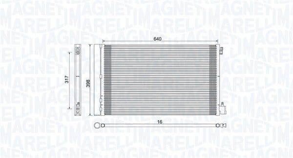 Kondensators, Gaisa kond. sistēma MAGNETI MARELLI 350203779000 1