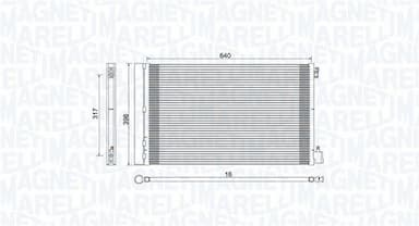 Kondensators, Gaisa kond. sistēma MAGNETI MARELLI 350203779000 1