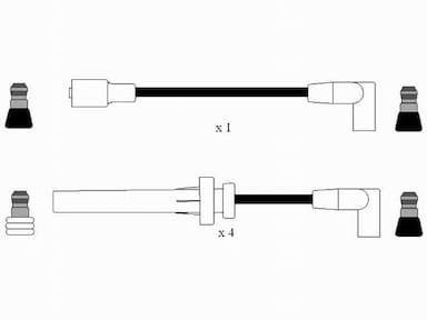 Augstsprieguma vadu komplekts NGK 7248 2