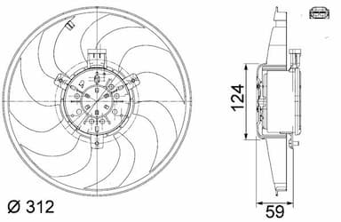 Ventilators, Motora dzesēšanas sistēma MAHLE CFF 214 000P 2