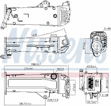 Radiators, Izplūdes gāzu recirkulācija NISSENS 989284 6