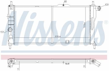 Radiators, Motora dzesēšanas sistēma NISSENS 632731 5