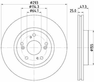 Bremžu diski HELLA 8DD 355 119-571 4