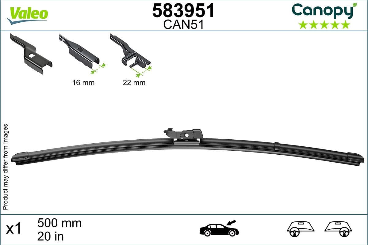 Stikla tīrītāja slotiņa VALEO 583951 1