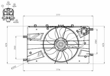 Ventilators, Motora dzesēšanas sistēma NRF 47878 1