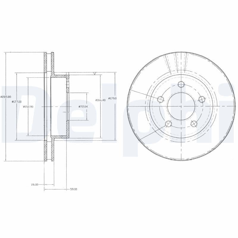 Bremžu diski DELPHI BG3546 1