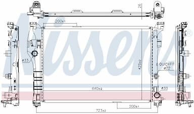 Radiators, Motora dzesēšanas sistēma NISSENS 627044 6