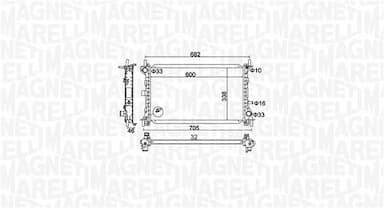 Radiators, Motora dzesēšanas sistēma MAGNETI MARELLI 350213159900 2