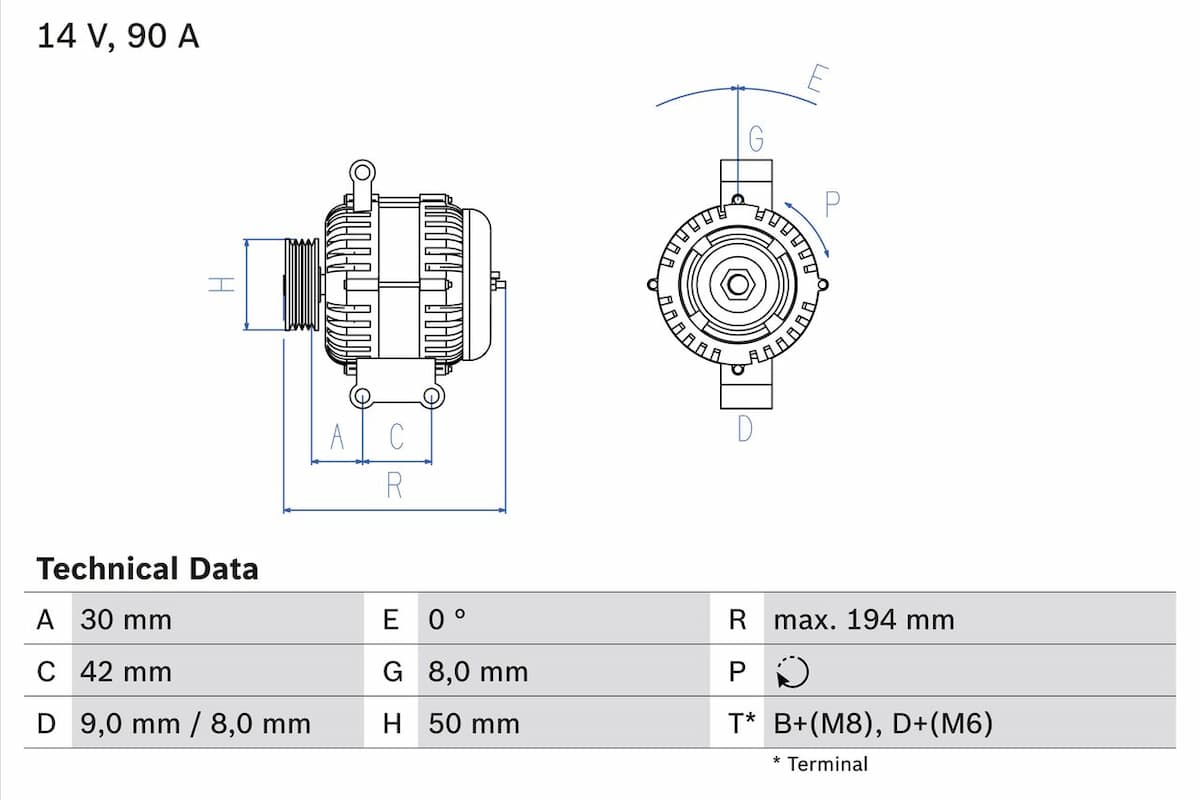 Ģenerators BOSCH 0 986 045 181 1