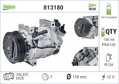 Kompresors, Gaisa kond. sistēma VALEO 813180 1