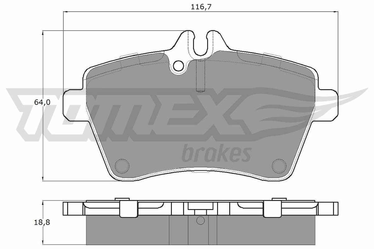 Bremžu uzliku kompl., Disku bremzes TOMEX Brakes TX 14-56 1