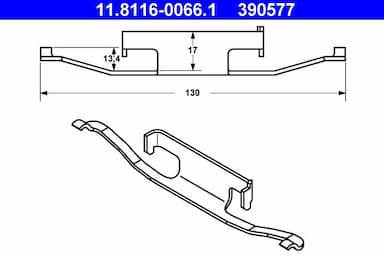 Atspere, Bremžu suports ATE 11.8116-0066.1 1