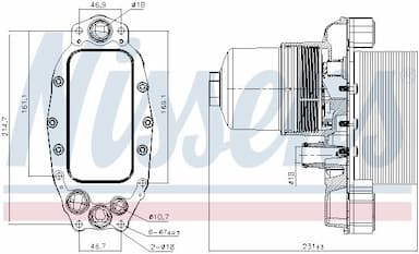 Eļļas radiators, Motoreļļa NISSENS 90948 6