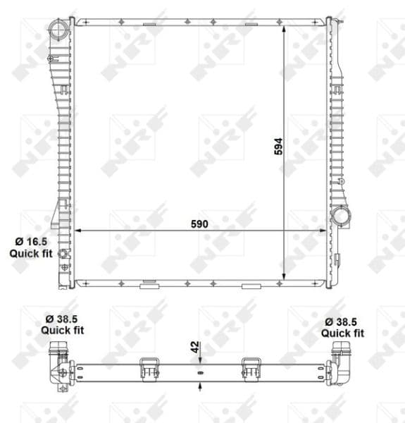 Radiators, Motora dzesēšanas sistēma NRF 55328 1