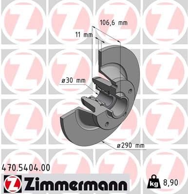 Bremžu diski ZIMMERMANN 470.5404.00 1