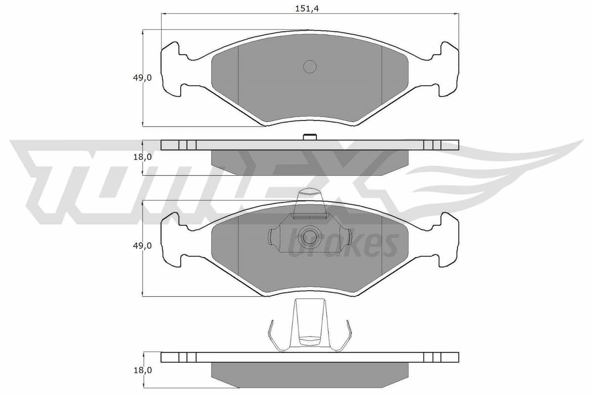 Bremžu uzliku kompl., Disku bremzes TOMEX Brakes TX 10-793 1