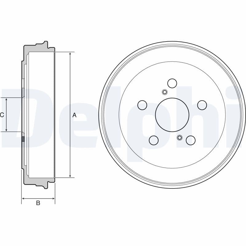 Bremžu trumulis DELPHI BF536 1