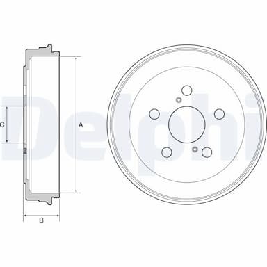 Bremžu trumulis DELPHI BF536 1