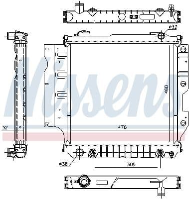 Radiators, Motora dzesēšanas sistēma NISSENS 60993 6