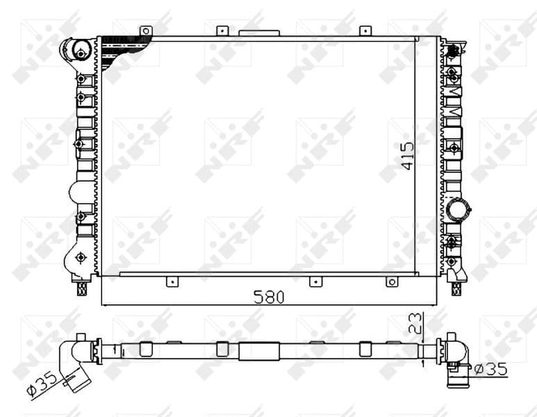 Radiators, Motora dzesēšanas sistēma NRF 58202A 1