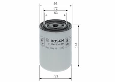 Dzesēšanas šķidruma filtrs BOSCH F 026 404 011 5