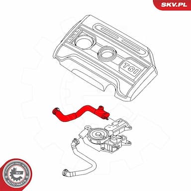 Šļūtene, Kartera ventilācija ESEN SKV 54SKV039 4