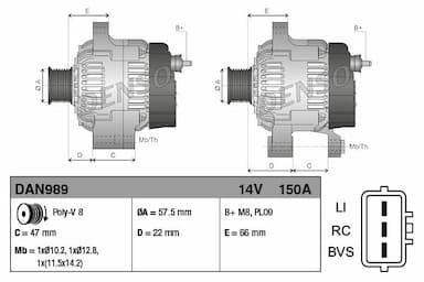 Ģenerators DENSO DAN989 3