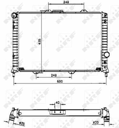 Radiators, Motora dzesēšanas sistēma NRF 58254 1