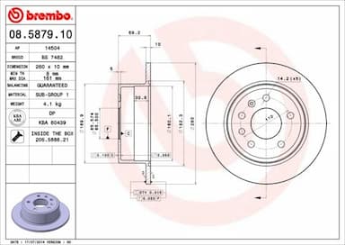 Bremžu diski BREMBO 08.5879.10 1