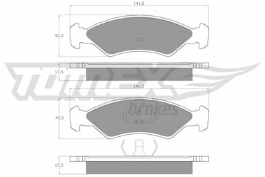 Bremžu uzliku kompl., Disku bremzes TOMEX Brakes TX 10-84 1