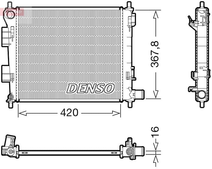 Radiators, Motora dzesēšanas sistēma DENSO DRM41025 1