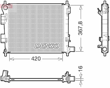 Radiators, Motora dzesēšanas sistēma DENSO DRM41025 1