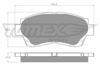 Bremžu uzliku kompl., Disku bremzes TOMEX Brakes TX 13-72 1