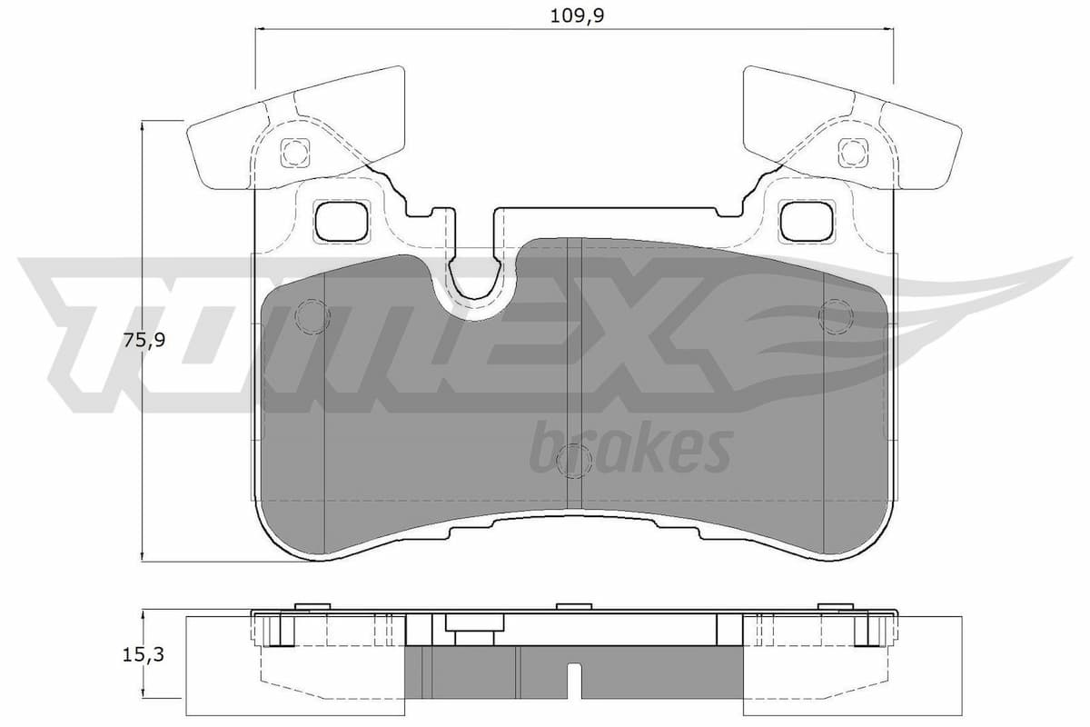 Bremžu uzliku kompl., Disku bremzes TOMEX Brakes TX 12-67 1