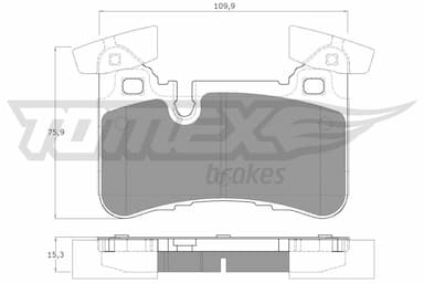 Bremžu uzliku kompl., Disku bremzes TOMEX Brakes TX 12-67 1