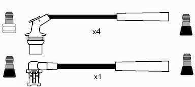 Augstsprieguma vadu komplekts NGK 8493 2