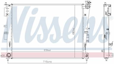 Radiators, Motora dzesēšanas sistēma NISSENS 66780 5