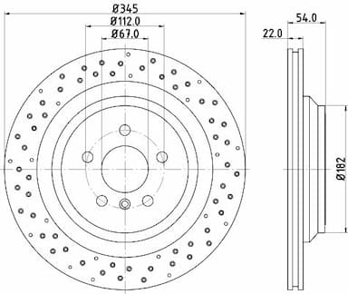 Bremžu diski HELLA 8DD 355 126-281 4