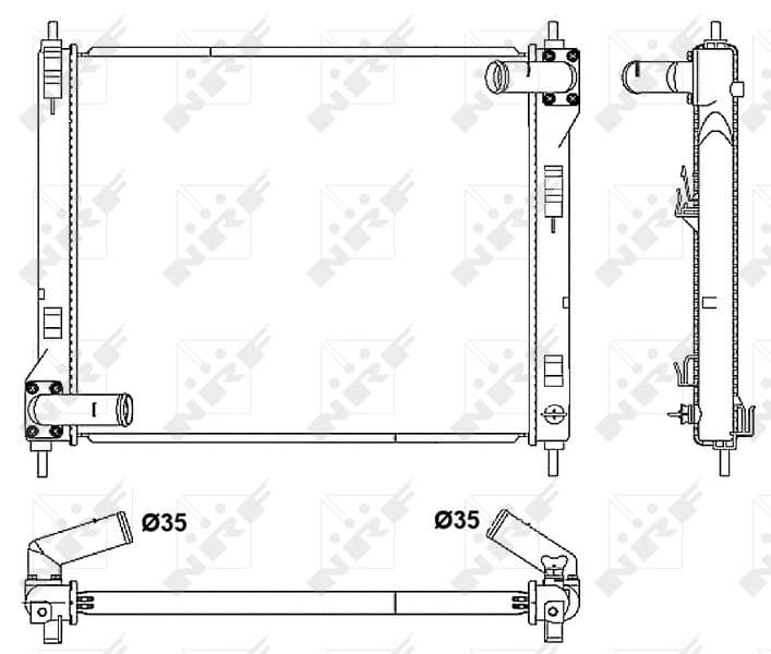 Radiators, Motora dzesēšanas sistēma NRF 53061 1