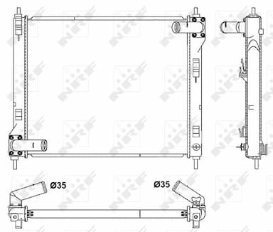 Radiators, Motora dzesēšanas sistēma NRF 53061 1