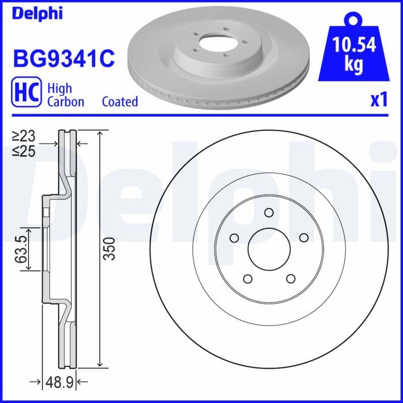 Bremžu diski DELPHI BG9341C 1