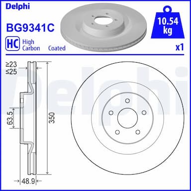 Bremžu diski DELPHI BG9341C 1