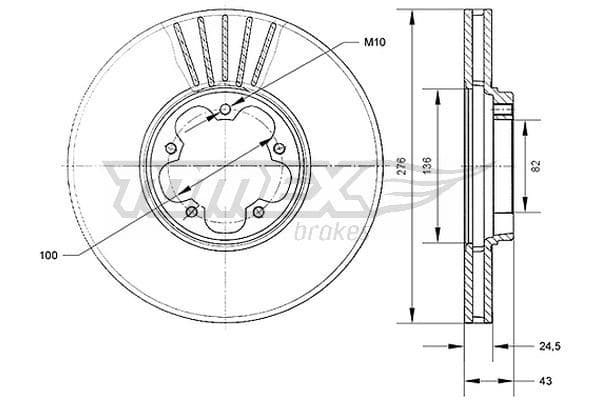 Bremžu diski TOMEX Brakes TX 70-75 1