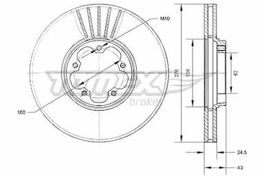 Bremžu diski TOMEX Brakes TX 70-75 1