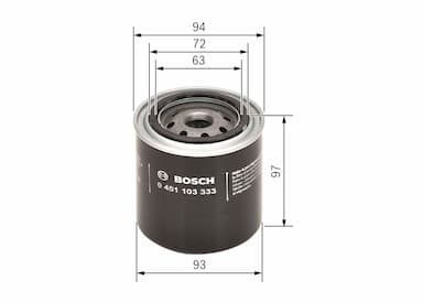 Eļļas filtrs BOSCH 0 451 103 333 5