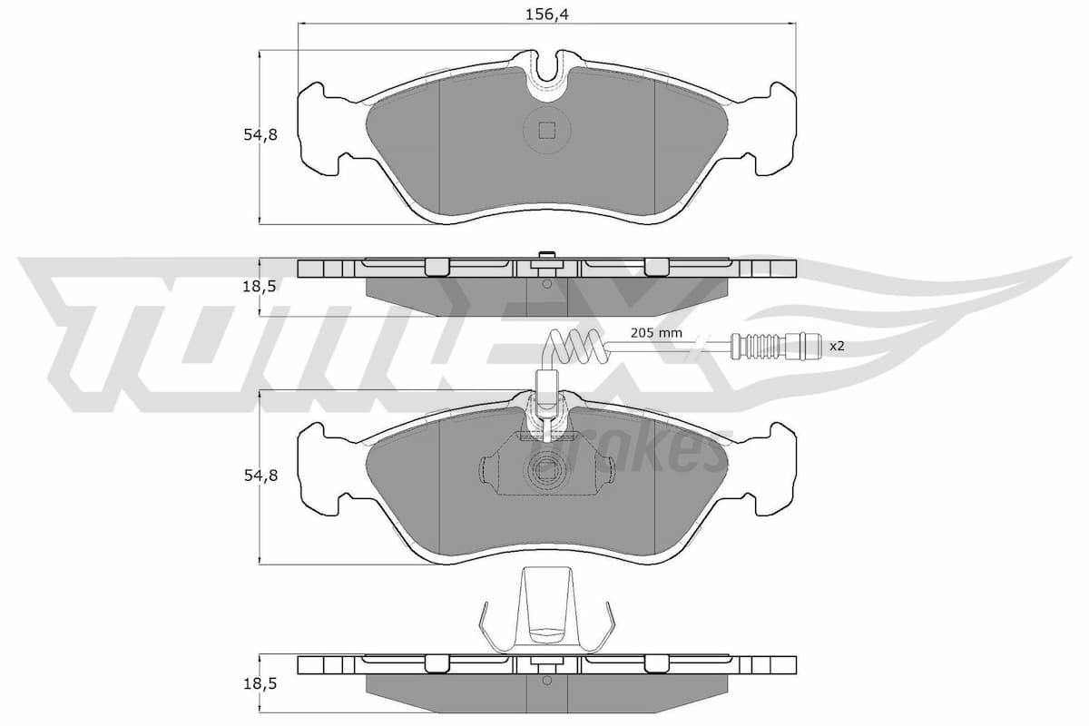 Bremžu uzliku kompl., Disku bremzes TOMEX Brakes TX 11-491 1