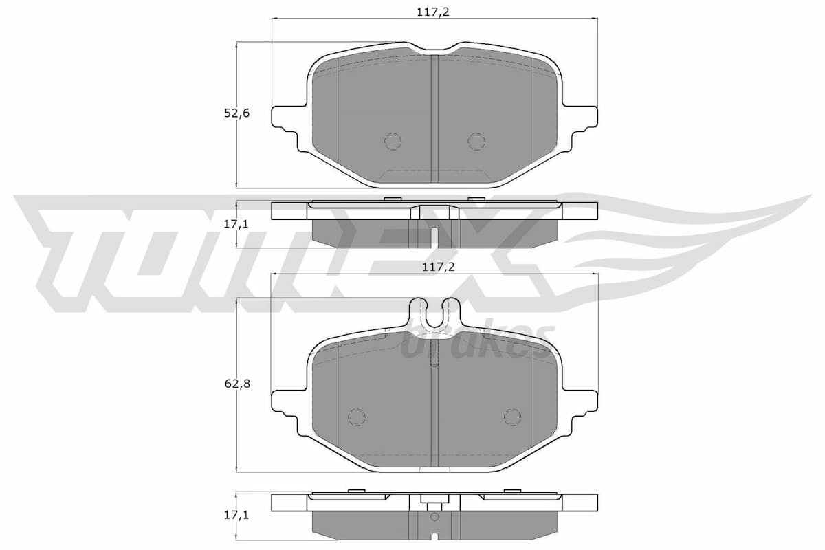 Bremžu uzliku kompl., Disku bremzes TOMEX Brakes TX 60-53 1