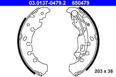 Bremžu loku komplekts ATE 03.0137-0479.2 1