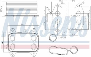 Eļļas radiators, Motoreļļa NISSENS 90681 7